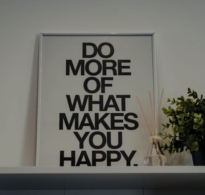 Bilderrahmen mit einem Spruch, Life Coach.